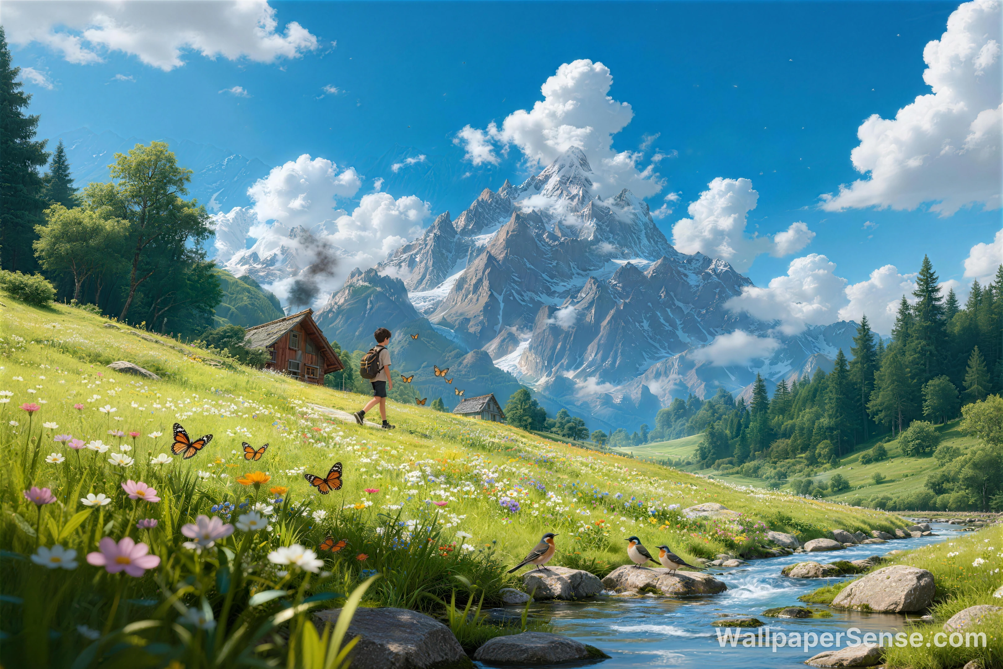 Anime Alpine Meadow 8K Ultra HD Desktop Wallpaper Pack - Anime Alpine Meadow 8K Ultra HD Desktop Wallpaper