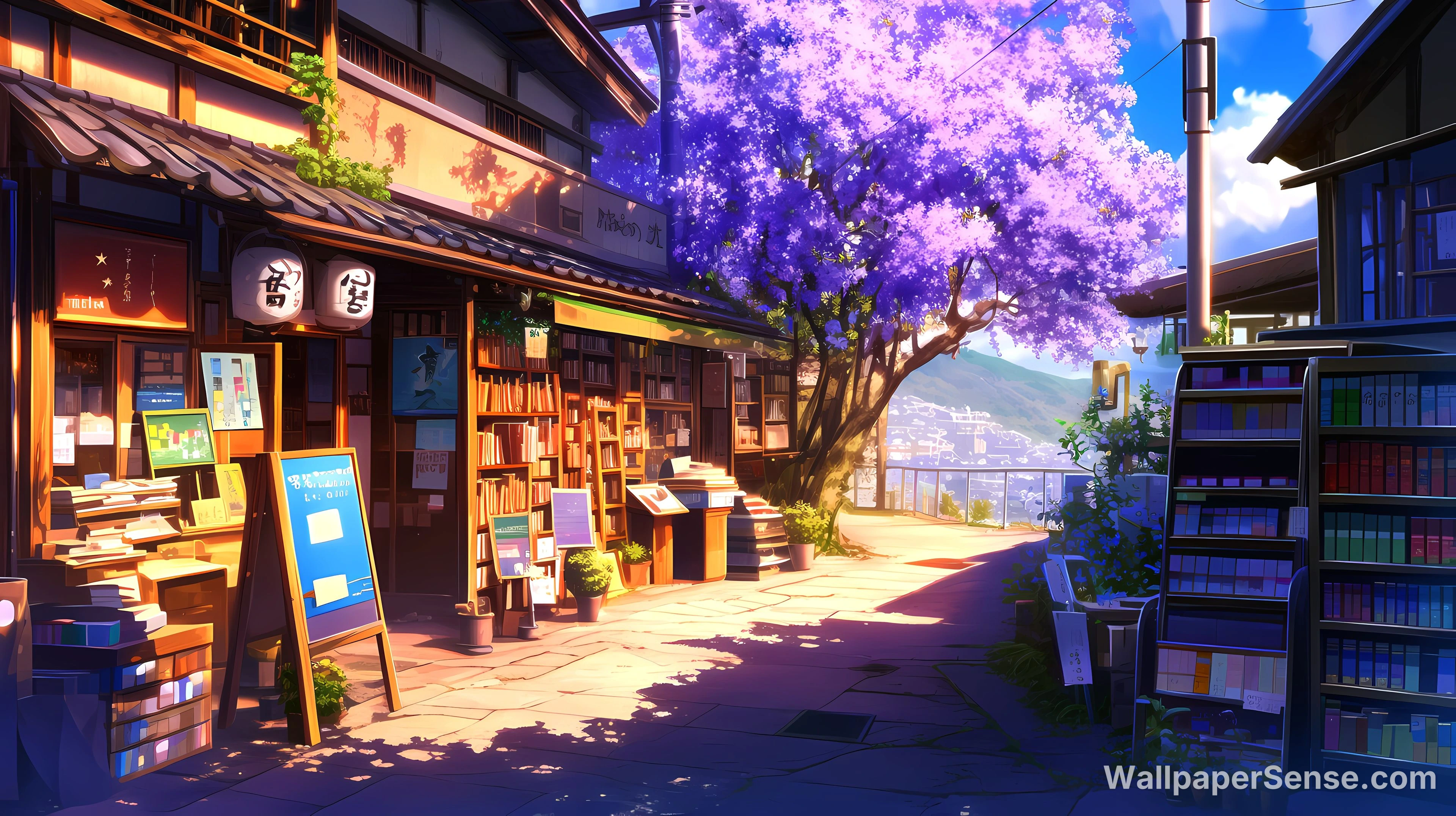 0002 - Japanese Cherry Blossom Street 4K Desktop Wallpaper