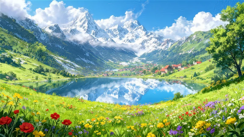 Soothing Miyazaki Landscape Wallpaper​ - 4K/8K Ultra HD for Mac, iPad & Tablet Desktop - Pack with 3 wallpapers for $1