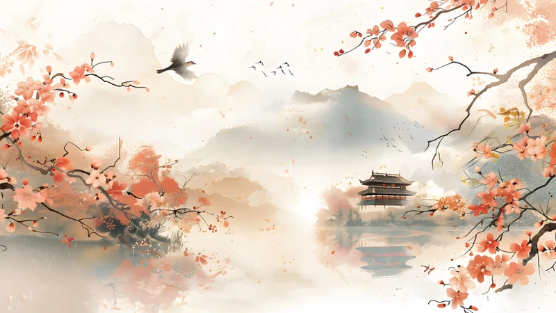 Chinese-Style Landscape Pavilion and Pagoda 8K Desktop Wallpaper Pack - Pack with 3 wallpapers for $1