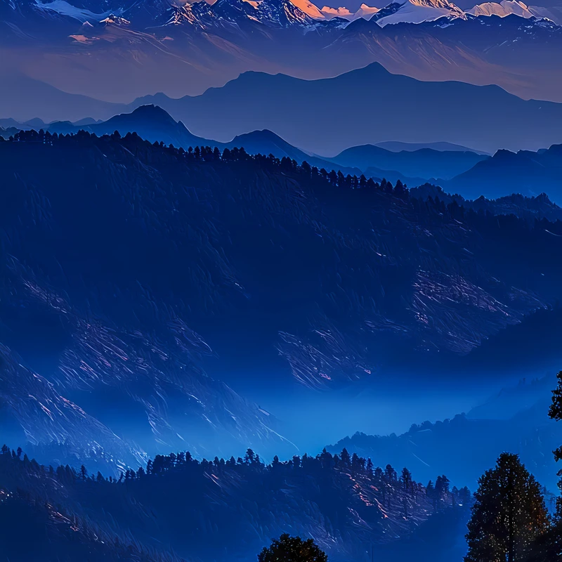 Alpine Mountain Sunset 8K Ultra HD Phone Wallpaper