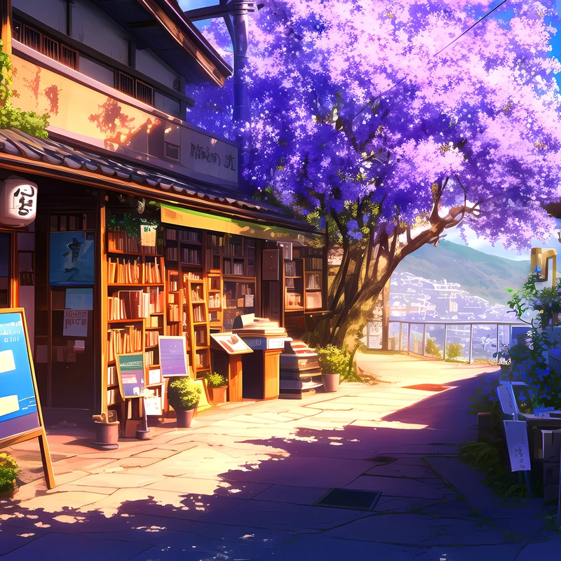Japanese Cherry Blossom Street 4K Desktop Wallpaper