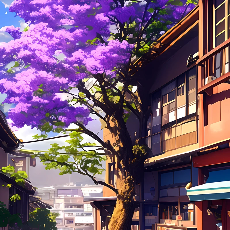 Japanese Cherry Blossom Street 8K Ultra HD Phone Wallpaper